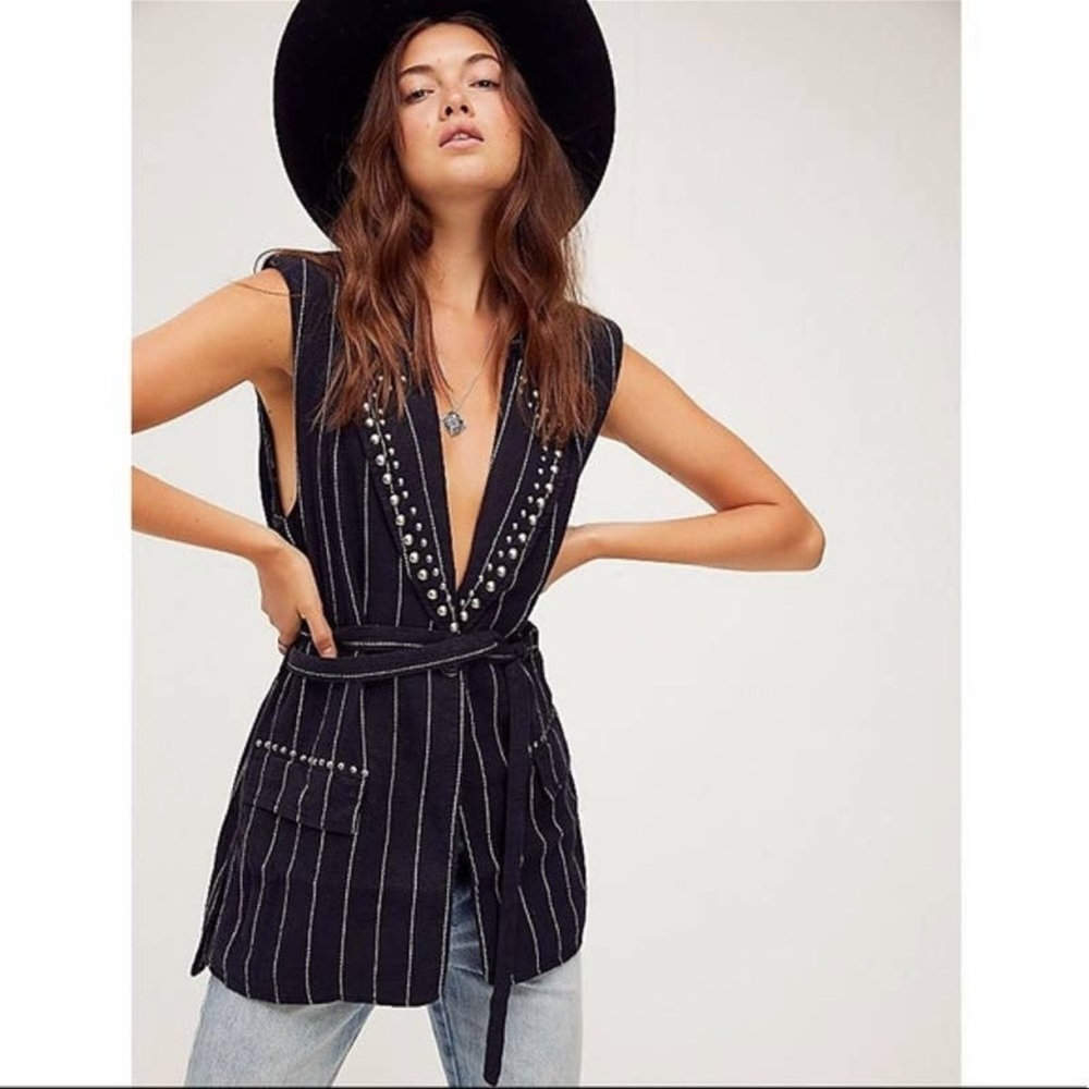 NWT Free people Sawyer studded vest